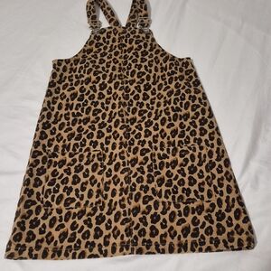 Leopard Print Pinafore Dress